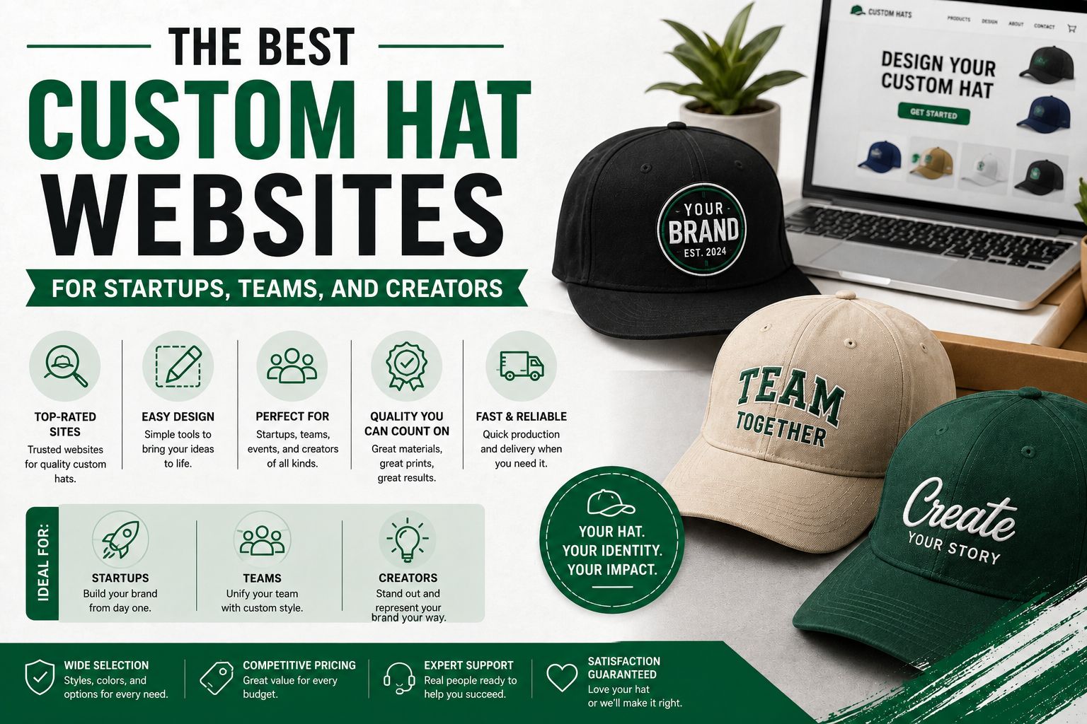 The Best Custom Hat Websites for Startups, Teams, and Creators