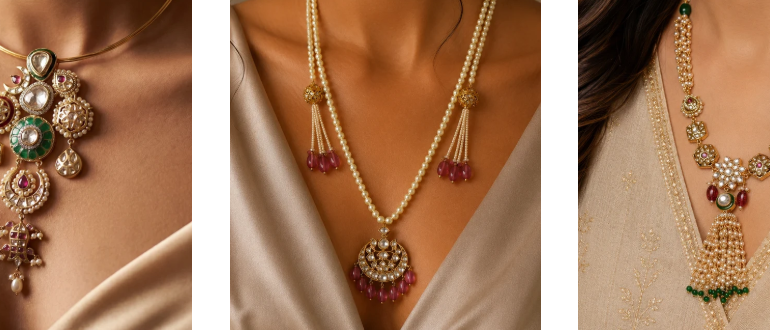 Necklace Styling Guide: Collar, Hasli, Long and Layered Necklaces for Every Neckline